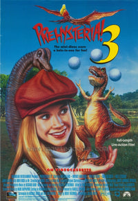 Prehysteria 3 Movie Poster Print featuring colorful prehistoric artwork.