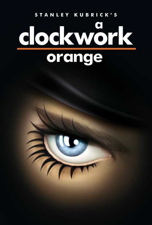 A Clockwork Orange Movie Poster Print showcasing iconic film art.