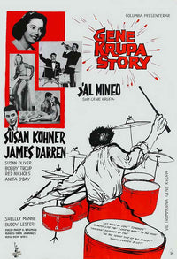 The Gene Krupa Story Movie Poster Print showcasing jazz legend Gene Krupa.