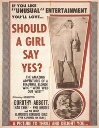 A Virgin in Hollywood Movie Poster Print featuring classic cinema imagery.