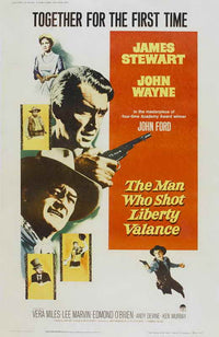 The Man Who Shot Liberty Valance movie poster print in 11x17 size.