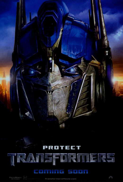 Transformers Movie Poster Print showcasing action-packed artwork.