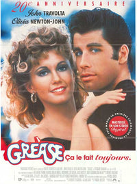 Grease Movie Poster Print featuring classic film art.