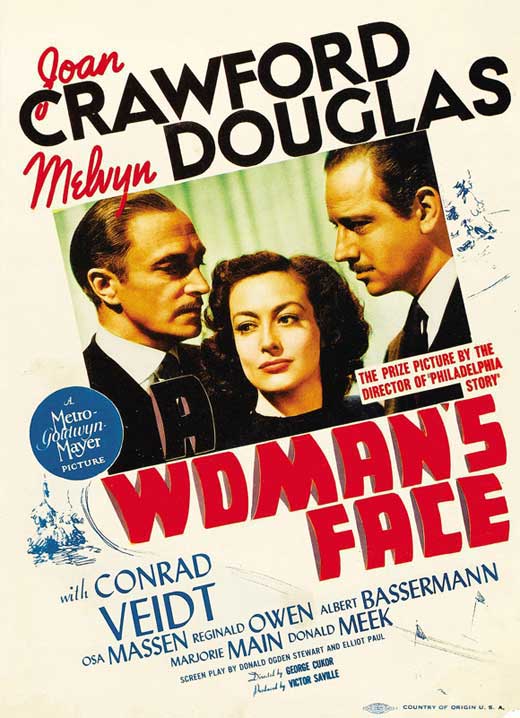 A Woman's Face Movie Poster Print showcasing classic film art.
