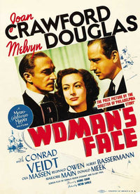 A Woman's Face Movie Poster Print showcasing classic film art.