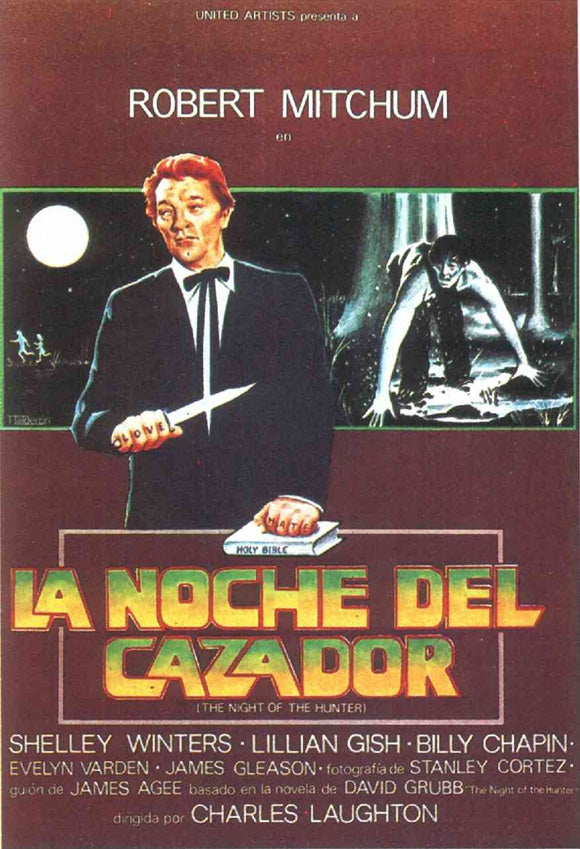 The Night of the Hunter Movie Poster Print showcasing iconic imagery.