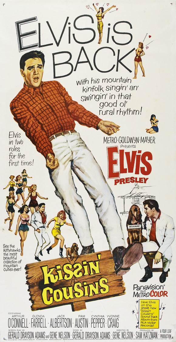 Kissin' Cousins Movie Poster Print showcasing vibrant colors and classic film design.