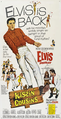 Kissin' Cousins Movie Poster Print showcasing vibrant colors and classic film design.