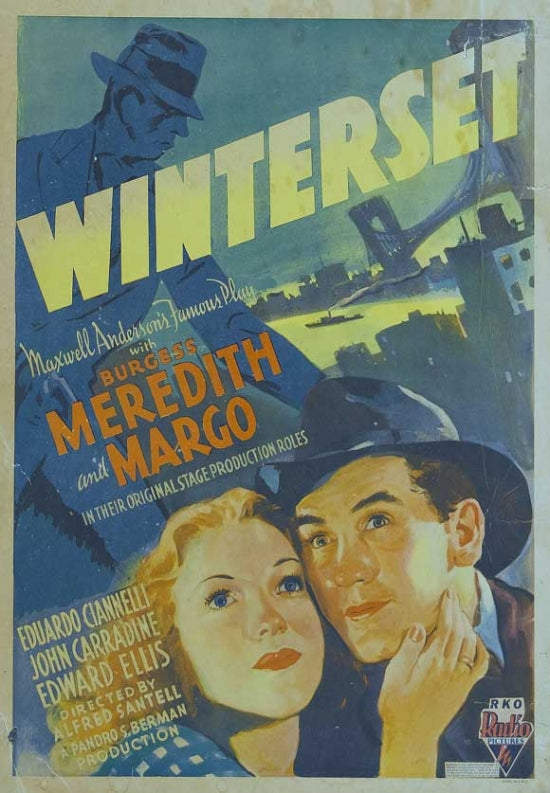 Winterset Movie Poster Print featuring cinematic artwork.