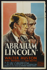 Abraham Lincoln Movie Poster Print showcasing historical artwork.