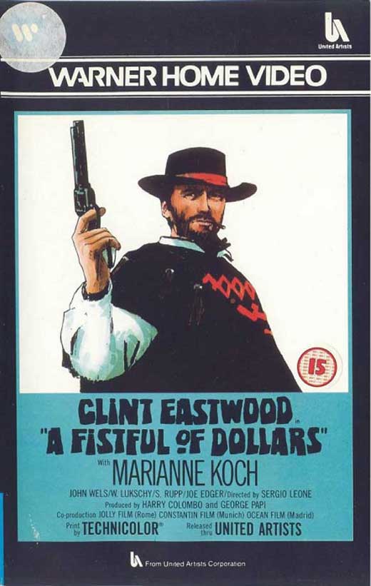 A Fistful of Dollars Movie Poster Print showcasing classic film art.