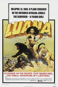 Luana, the Girl Tarzan Movie Poster Print featuring adventurous artwork.