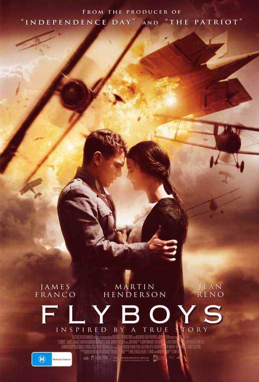 Flyboys Movie Poster featuring aerial combat scenes
