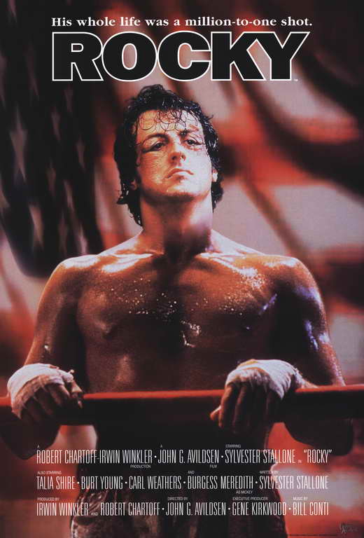 Rocky Movie Poster Print showcasing the classic film art