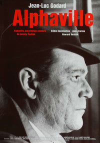 Alphaville Movie Poster Print showcasing iconic sci-fi artwork.