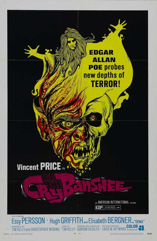 Cry of the Banshee Movie Poster Print featuring haunting visuals.