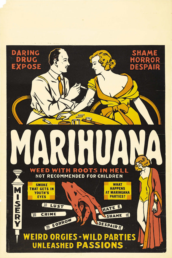 Marihuana Movie Poster Print featuring classic cinema design.