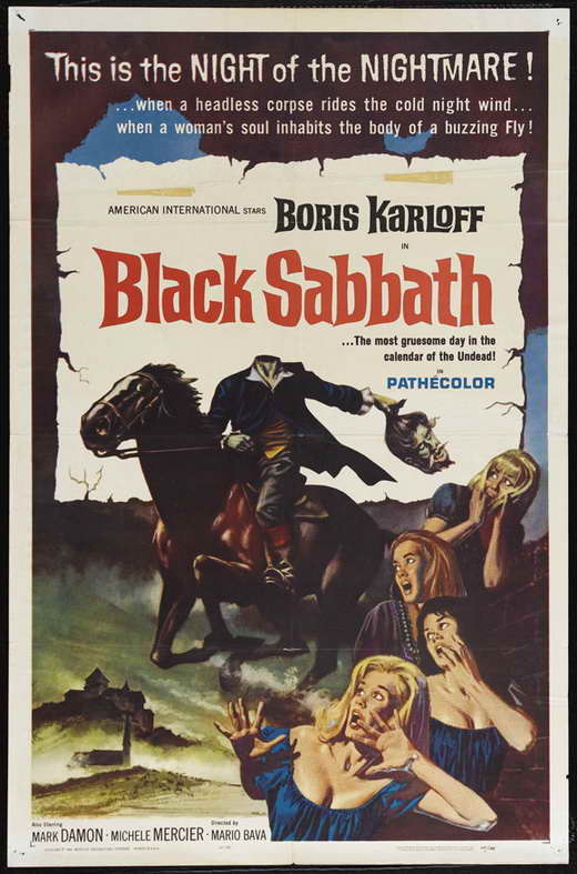 Black Sabbath Movie Poster Print showcasing iconic rock band.