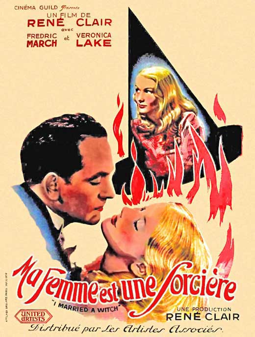 I Married a Witch movie poster print showcasing whimsical artwork.