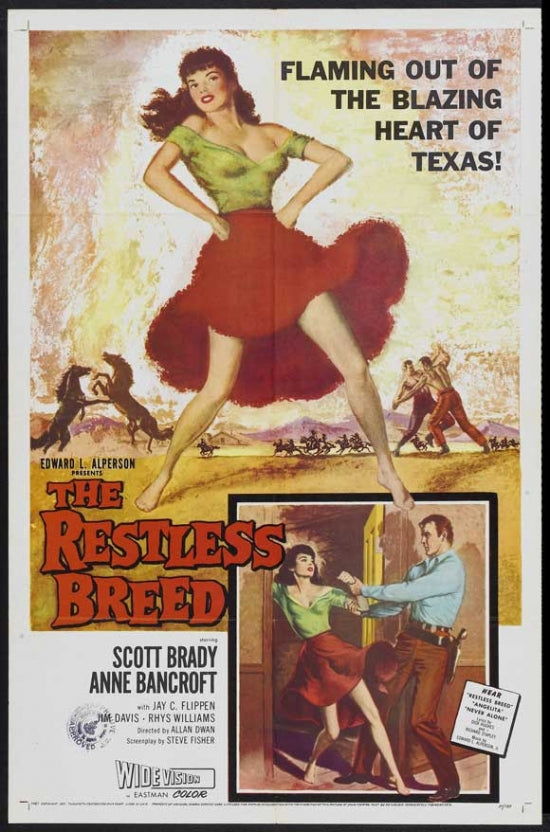 The Restless Breed Movie Poster Print featuring classic film artwork.