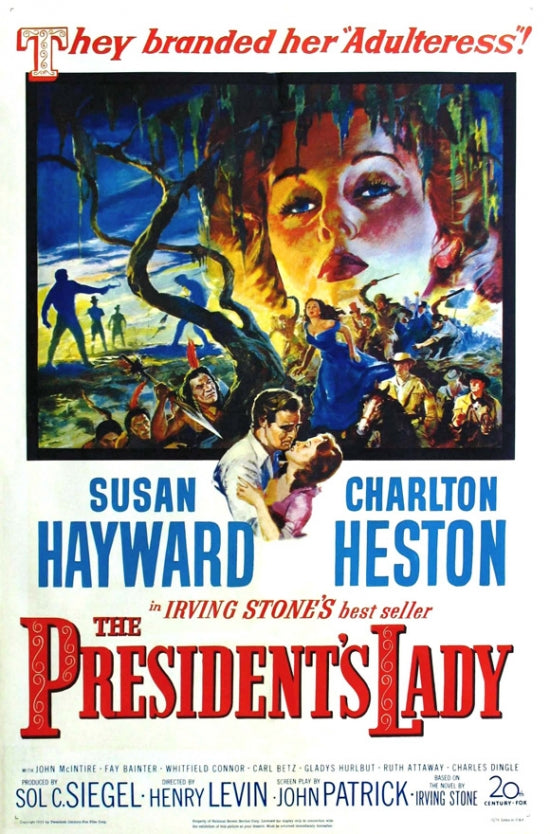 The President's Lady Movie Poster Print showcasing classic film art.