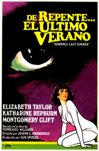 Suddenly Last Summer Movie Poster Print featuring classic film art.