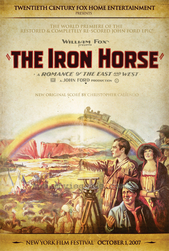 The Iron Horse Movie Poster Print showcasing classic film art.