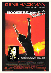 Hoosiers Movie Poster Print featuring classic sports film inspiration.