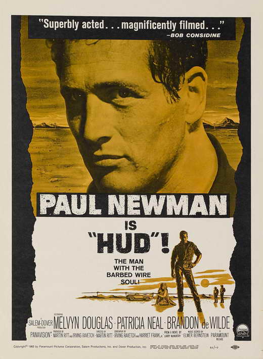 Hud Movie Poster Print showcasing classic film art
