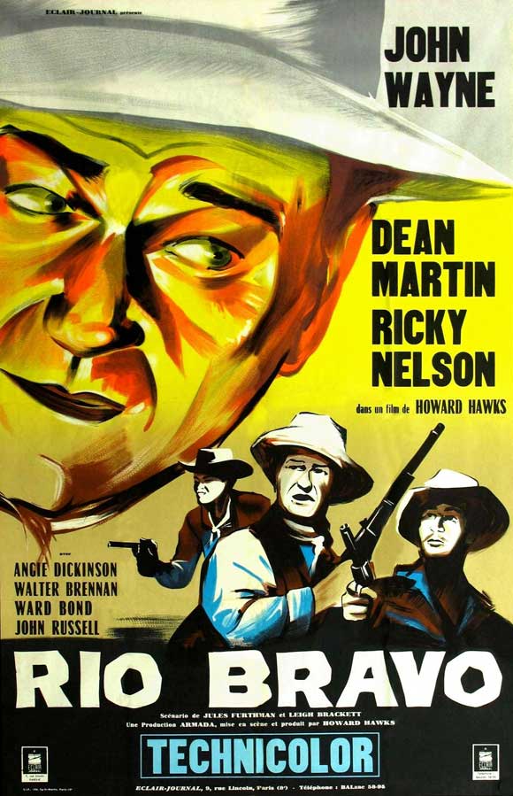 Rio Bravo Movie Poster Print showcasing classic Western film art.