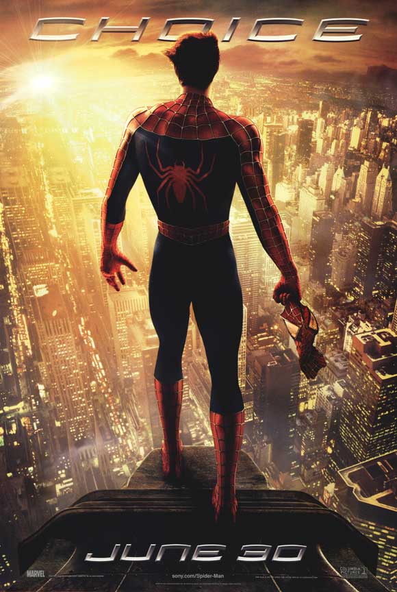 Spider-Man 2 Movie Poster Print, 11x17 vibrant superhero artwork.