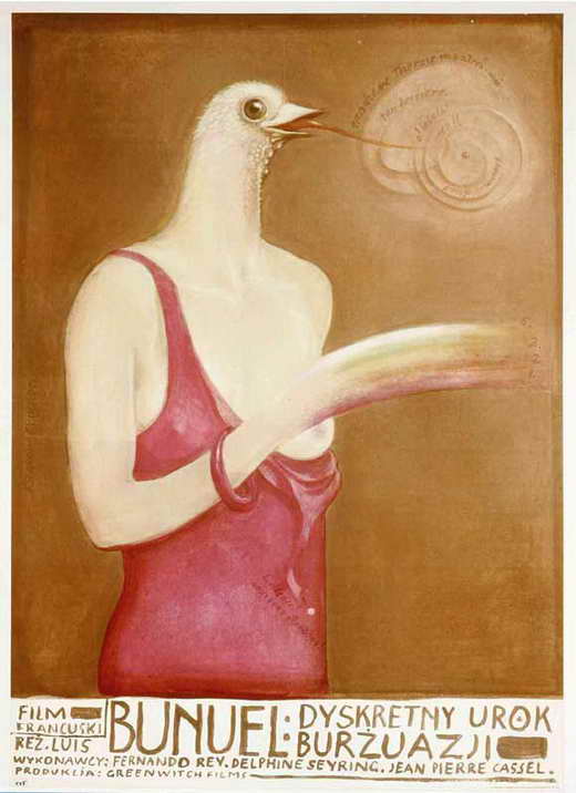 The Discreet Charm of the Bourgeoisie Movie Poster Print showcasing surreal elegance.