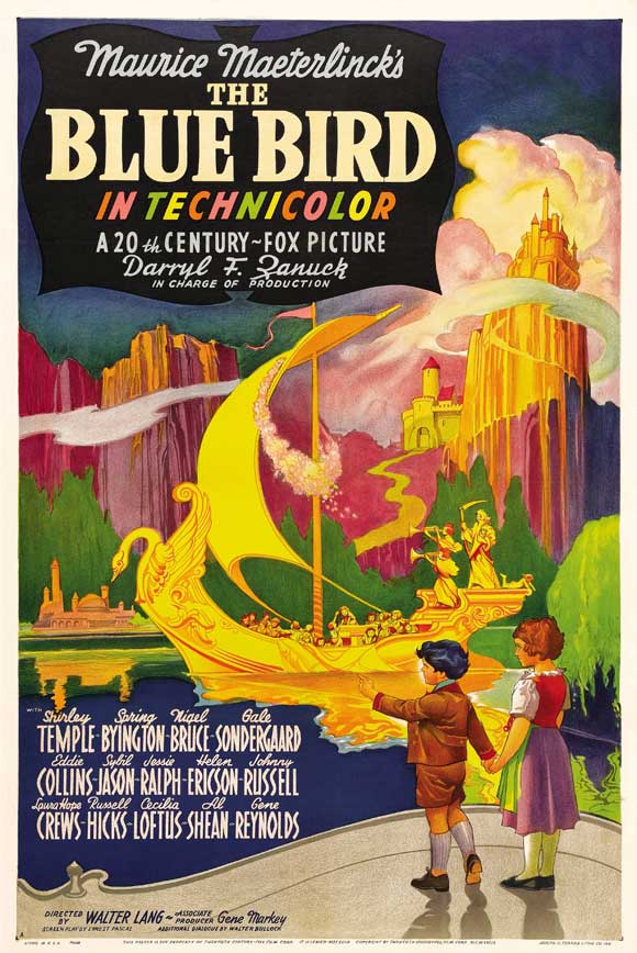 The Blue Bird Movie Poster Print showcasing vibrant colors and whimsical design.