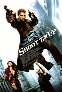 Shoot 'Em Up Movie Poster Print showcasing dynamic action visuals.