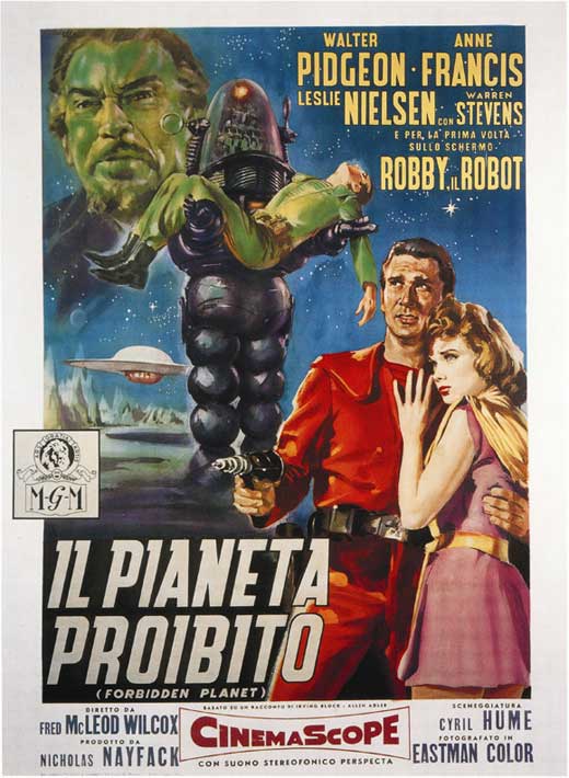 Forbidden Planet Movie Poster Print showcasing classic sci-fi art.