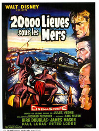 20,000 Leagues Under the Sea Movie Poster Print showcasing underwater adventure