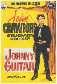 Johnny Guitar Movie Poster Print featuring classic cinema imagery.
