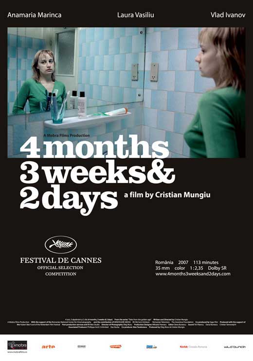 4 Months, 3 Weeks and 2 Days Movie Poster Print showcasing powerful film themes.