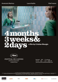 4 Months, 3 Weeks and 2 Days Movie Poster Print showcasing powerful film themes.