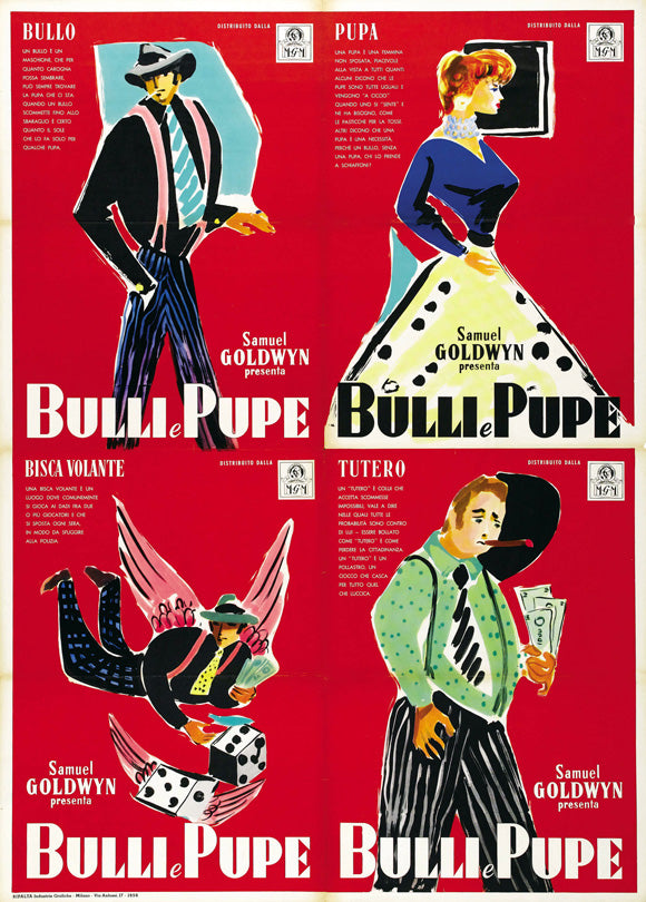 Guys and Dolls Movie Poster Print showcasing vibrant characters from the classic musical.