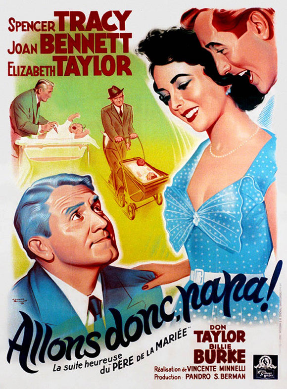 Father's Little Dividend Movie Poster Print showcasing classic cinema charm.