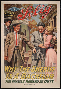Why the Sheriff Is a Bachelor Movie Poster Print showcasing vibrant colors and iconic film art.