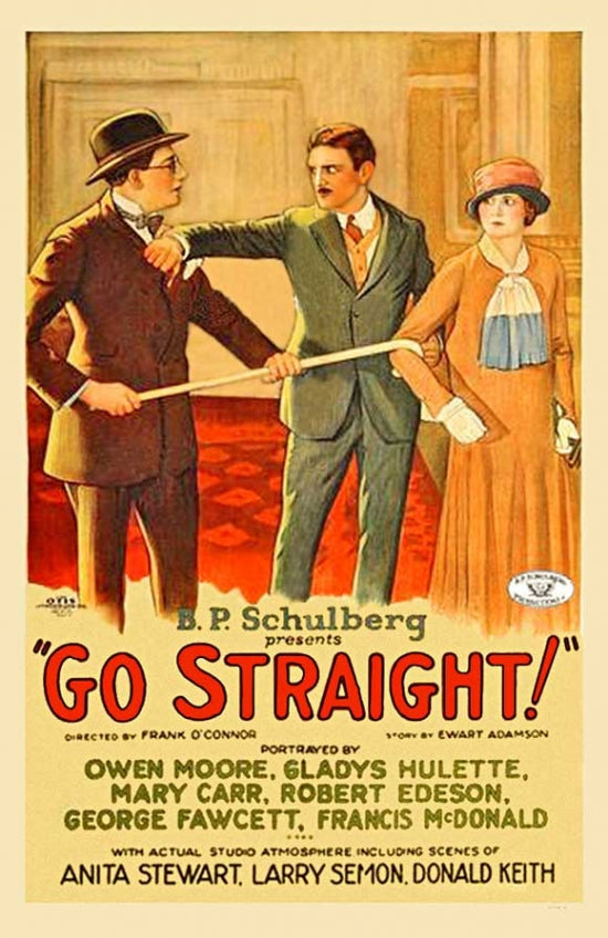 Go Straight Movie Poster Print showcasing cinematic artwork.