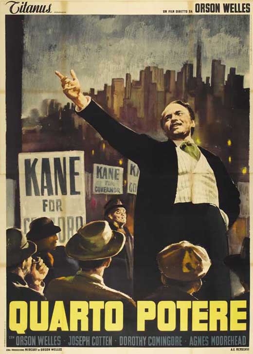 Citizen Kane Movie Poster Print showcasing classic film artwork.