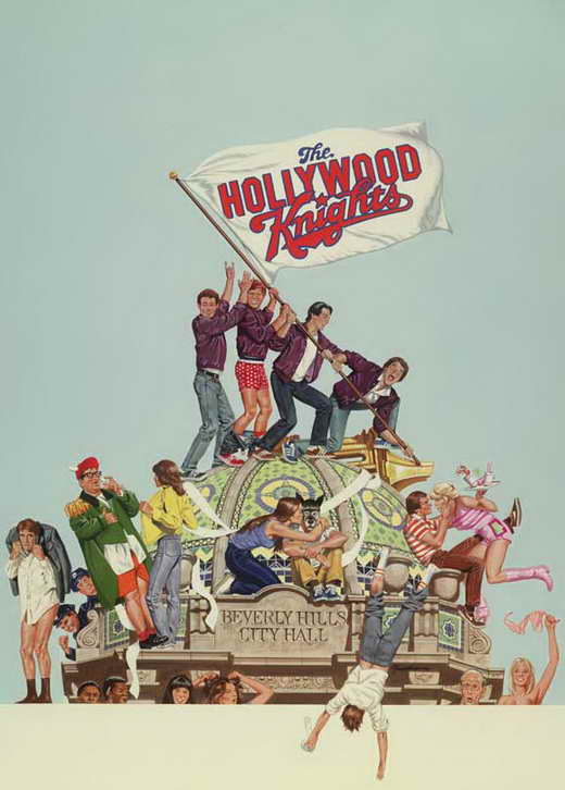 The Hollywood Knights Movie Poster Print featuring vibrant colors and classic imagery.