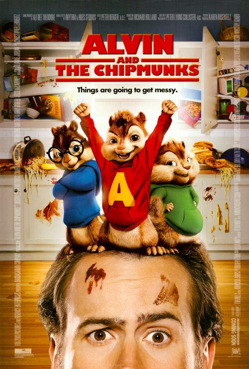 Alvin and the Chipmunks Movie Poster Print featuring vibrant characters