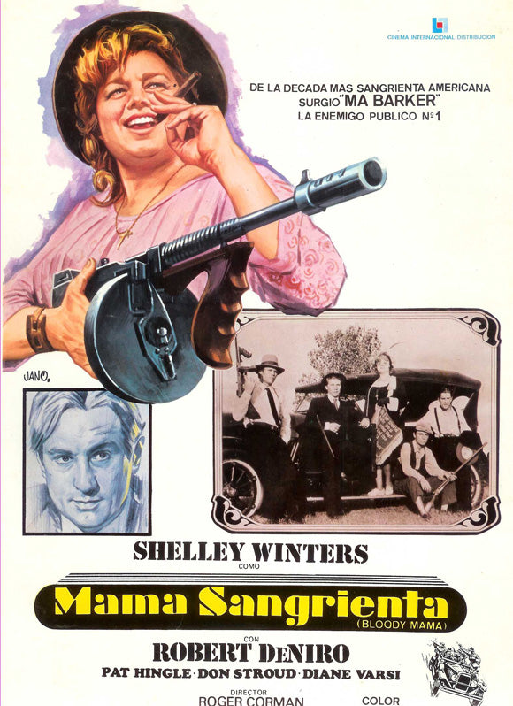 Bloody Mama Movie Poster Print showcasing vibrant artwork.