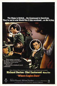 Where Eagles Dare Movie Poster Print featuring classic film imagery