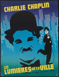 City Lights Movie Poster Print showcasing iconic cityscape art.