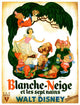 Snow White and the Seven Dwarfs Movie Poster Print featuring Snow White and her friends.